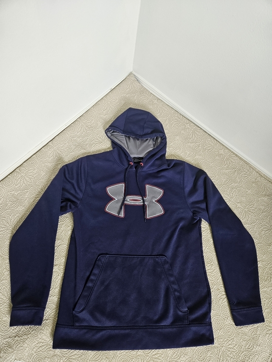 Under Armour Other - Under armour Fleece Storm Big Logo Men's Hoodie, Size Small - Navy Blue
